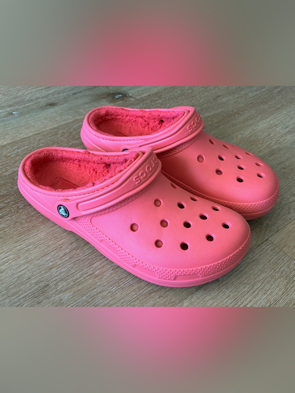 Crocs Classic Lined Clog (203591) - Hyper Pink Sandal Flip Flop Mens 9 Women 11